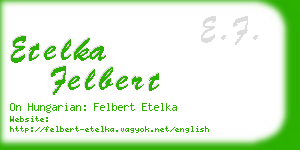 etelka felbert business card